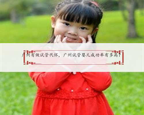 广州有做试管代怀，广州试管婴儿成功率有多高？